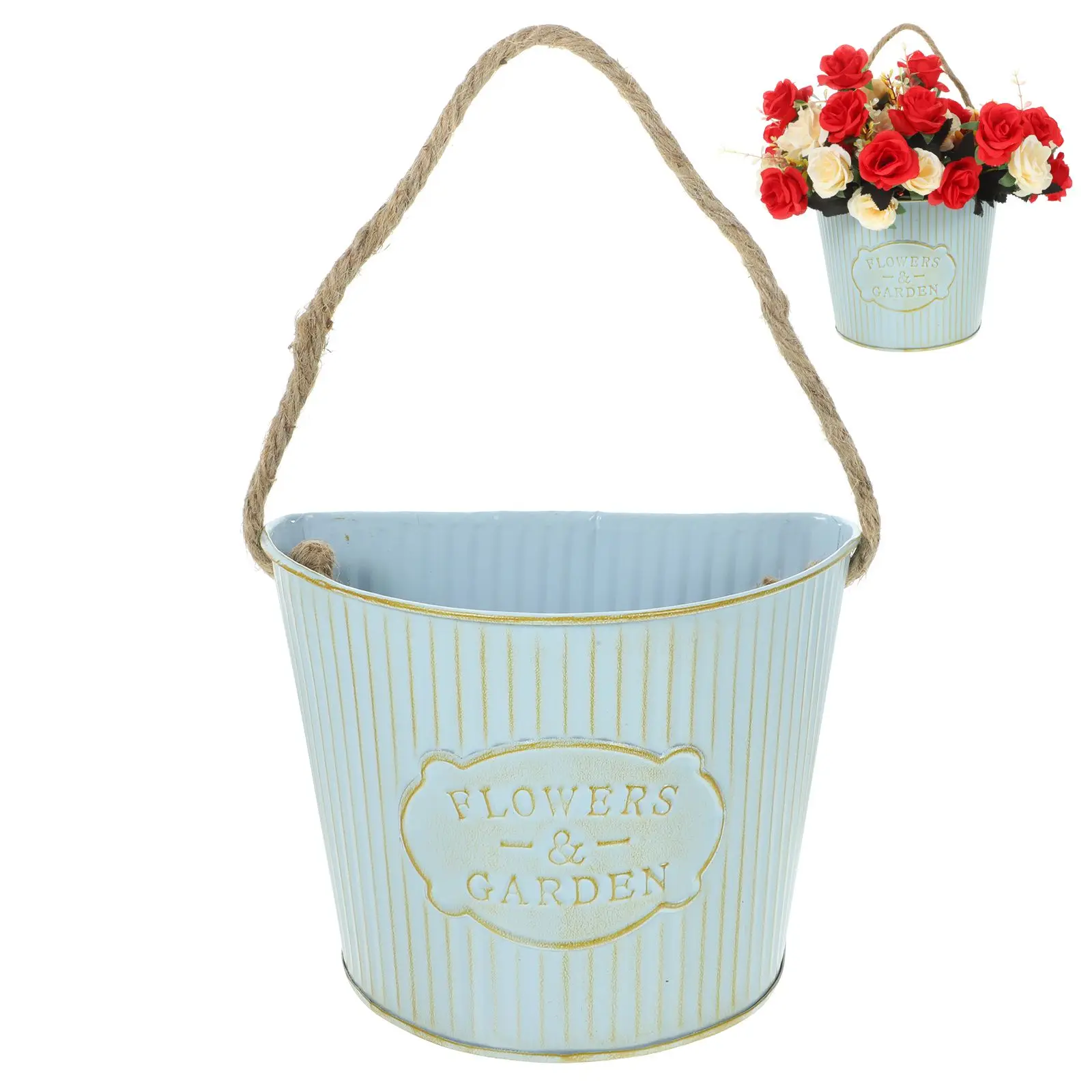 Retro Blue Hanging Flowerpot Iron Vintage Vase Durable Small Chic Iron Flower Holder Size Trumpet Vases Centerpieces
Retro Blue Hanging Flowerpot Iron Vintage Vase Durable Small Chic Iron Flower Holder Size Trumpet Vases Centerpieces