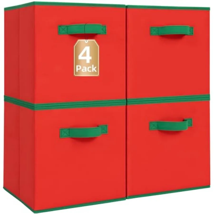 Storage Cubes, 11 Inch Durable 4 Pack Storage Shelf Basket for Christmas, Fabric Foldable Collapsible Bins with Handles for Org
Storage Cubes, 11 Inch Durable 4 Pack Storage Shelf Basket for Christmas, Fabric Foldable Collapsible Bins with Handles for Org