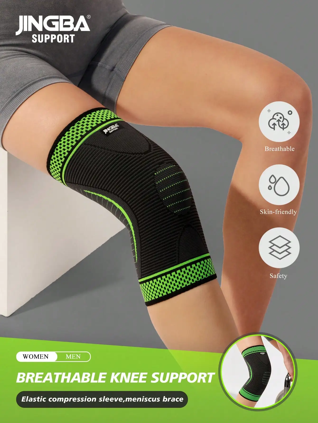 JINGBA SUPPORT 1 Piece Sporty Knee Support Sleeve – Elastic Compression Brace For Fitness, Gym, And Outdoor Activities For Men & Women
JINGBA SUPPORT 1 Piece Sporty Knee Support Sleeve – Elastic Compression Brace For Fitness, Gym, And Outdoor Activities For Men & Women