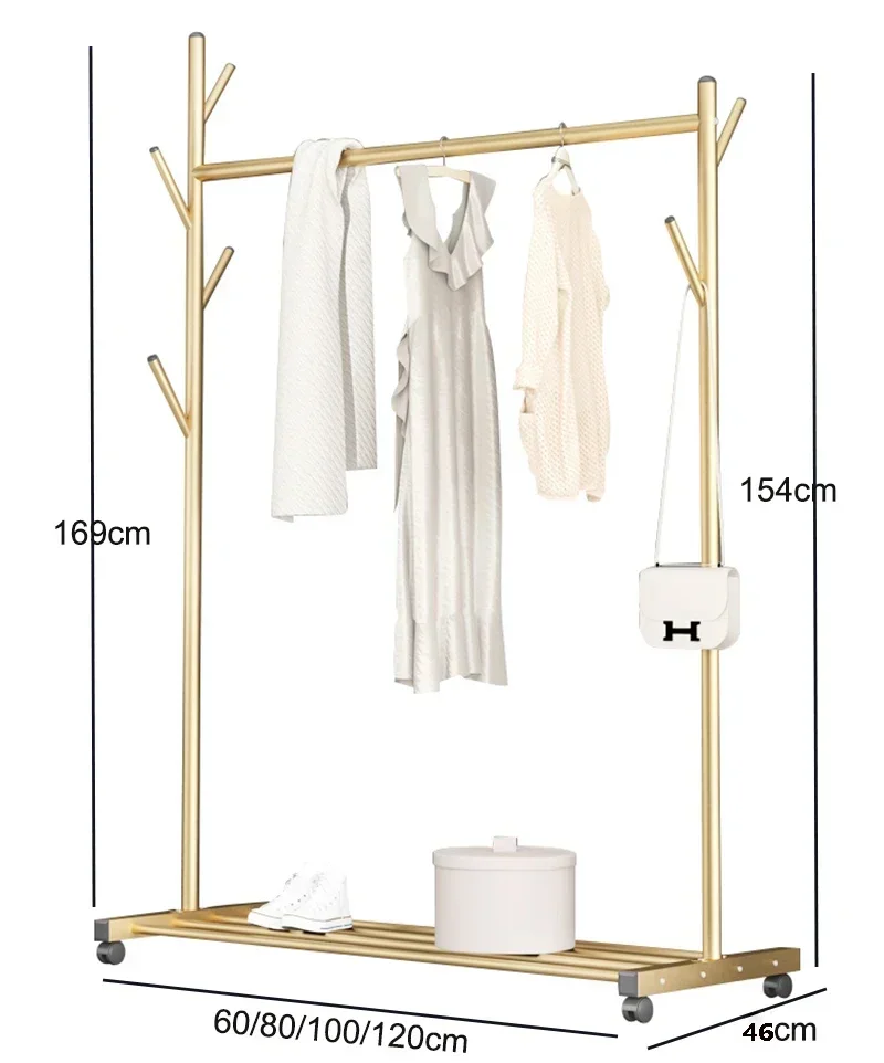 Single Pole Standing Coat Rack with Wheels Metal Hanger Bedroom Furniture Durable Floor Clothes Rack Hangers Golden Black
Single Pole Standing Coat Rack with Wheels Metal Hanger Bedroom Furniture Durable Floor Clothes Rack Hangers Golden Black
