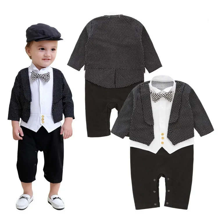 Baby Boy Gentleman Romper Boys Polka Dot Jumpsuit Children's Party Suit Birthday Clothes Christening Outfit
Baby Boy Gentleman Romper Boys Polka Dot Jumpsuit Children's Party Suit Birthday Clothes Christening Outfit