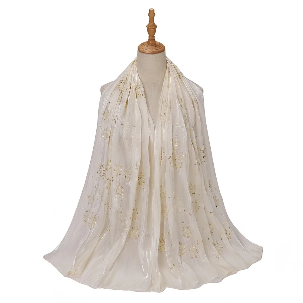 Elegant Hijab Shawl Shimmer Glitter Embroidery Glitter Chiffon Shawl Flowy Plain Lightweight Chiffon Crinkle Shawl for Women
Elegant Hijab Shawl Shimmer Glitter Embroidery Glitter Chiffon Shawl Flowy Plain Lightweight Chiffon Crinkle Shawl for Women