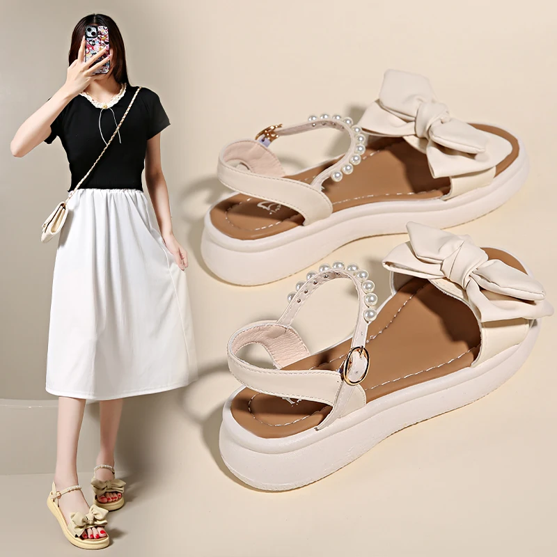 Soft Leather One-line Sandals Women 2025 Summer New Wear Soft Sole Thick Sole Roman Beach Sandals Flat Sandals
Soft Leather One-line Sandals Women 2025 Summer New Wear Soft Sole Thick Sole Roman Beach Sandals Flat Sandals