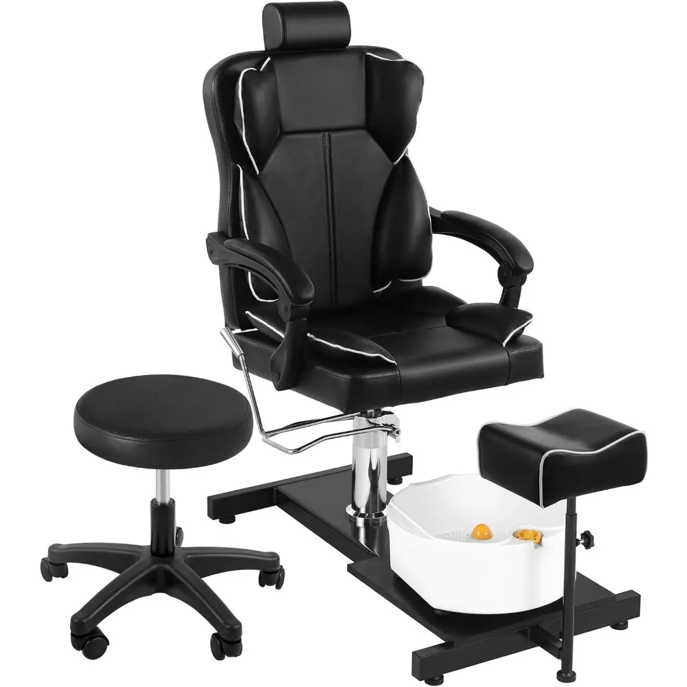 Pedicure Station Chair, Lift Pedicure Chairs with Stool & Bubble Massage Foot Bath, 360 Swivel, No Plumbing, Height Adjustable
Pedicure Station Chair, Lift Pedicure Chairs with Stool & Bubble Massage Foot Bath, 360 Swivel, No Plumbing, Height Adjustable