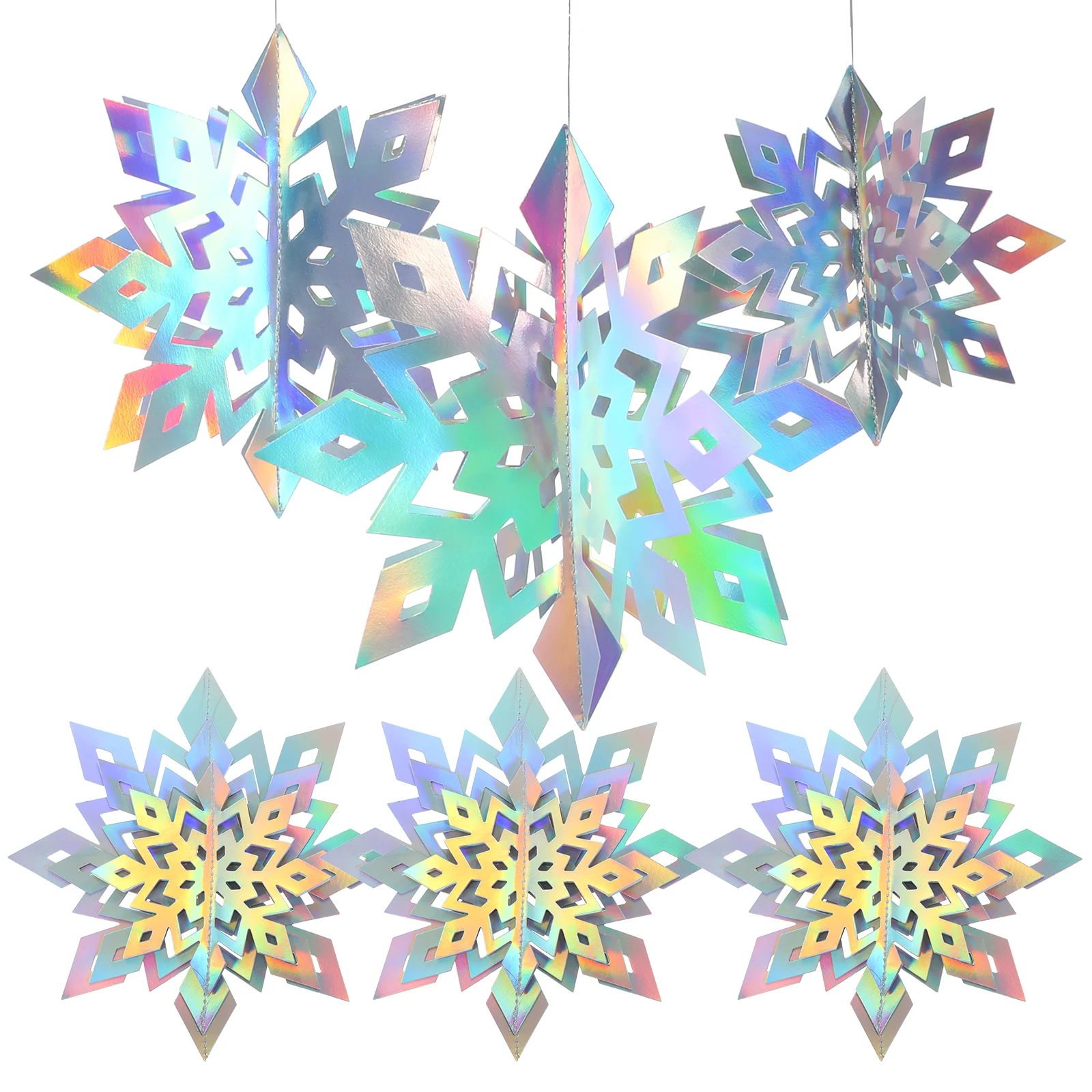 12pcs 3D Snowflake Pendants Iris Shimmer Hanging naments Xmas Tree Decorations Festival Supplies Reusable Holiday Accessories
12pcs 3D Snowflake Pendants Iris Shimmer Hanging naments Xmas Tree Decorations Festival Supplies Reusable Holiday Accessories