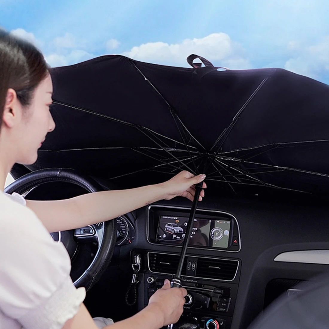 Car Sun Shade Protector Parasol Auto Front Window Sunshade Covers Car Sun Protector Interior Windshield Protection Accessories
Car Sun Shade Protector Parasol Auto Front Window Sunshade Covers Car Sun Protector Interior Windshield Protection Accessories