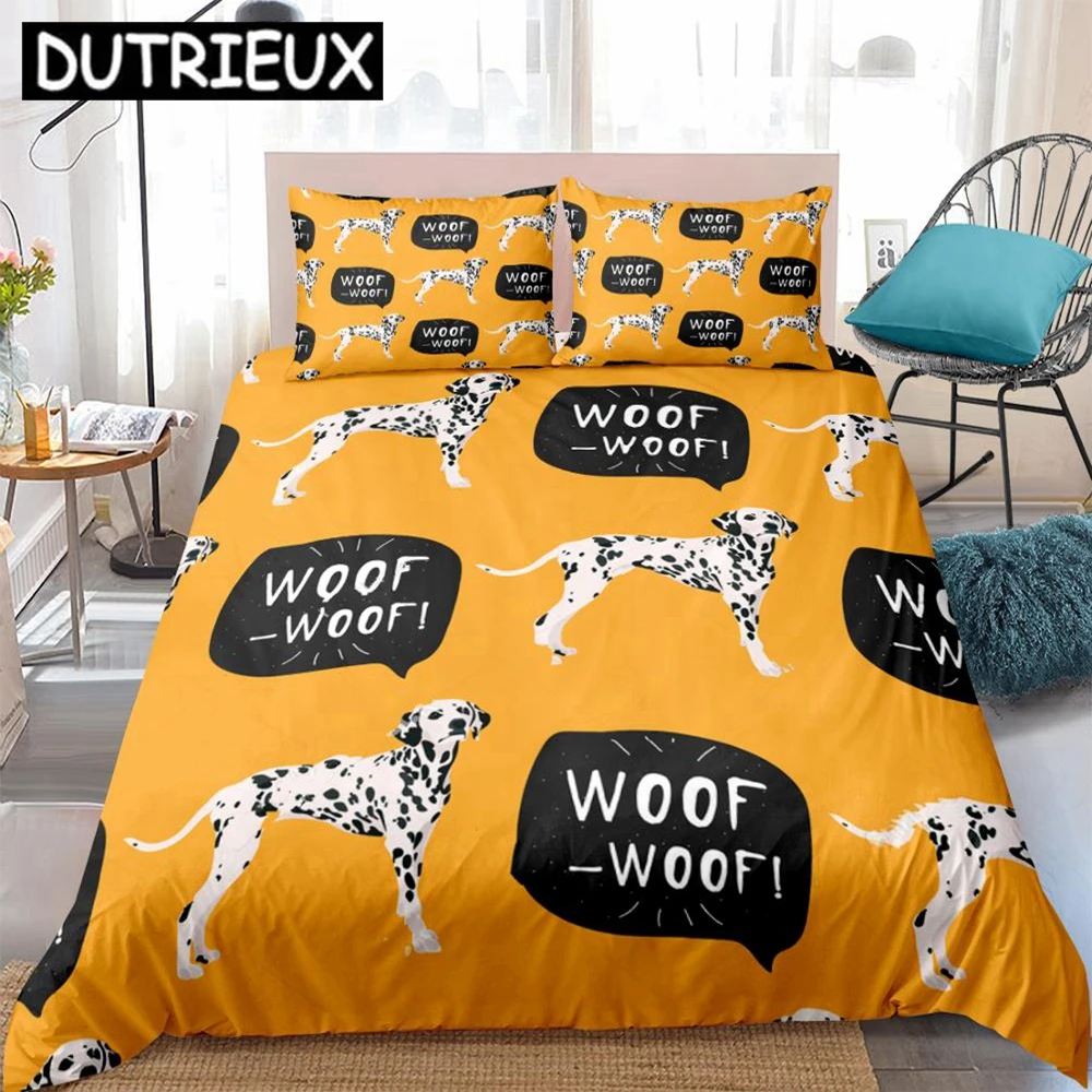 Kids' Spotted Dogs Duvet Set - Black White Dalmatians, Yellow Brown - Cartoon Pet Bedding for Dropshipping
Kids' Spotted Dogs Duvet Set - Black White Dalmatians, Yellow Brown - Cartoon Pet Bedding for Dropshipping