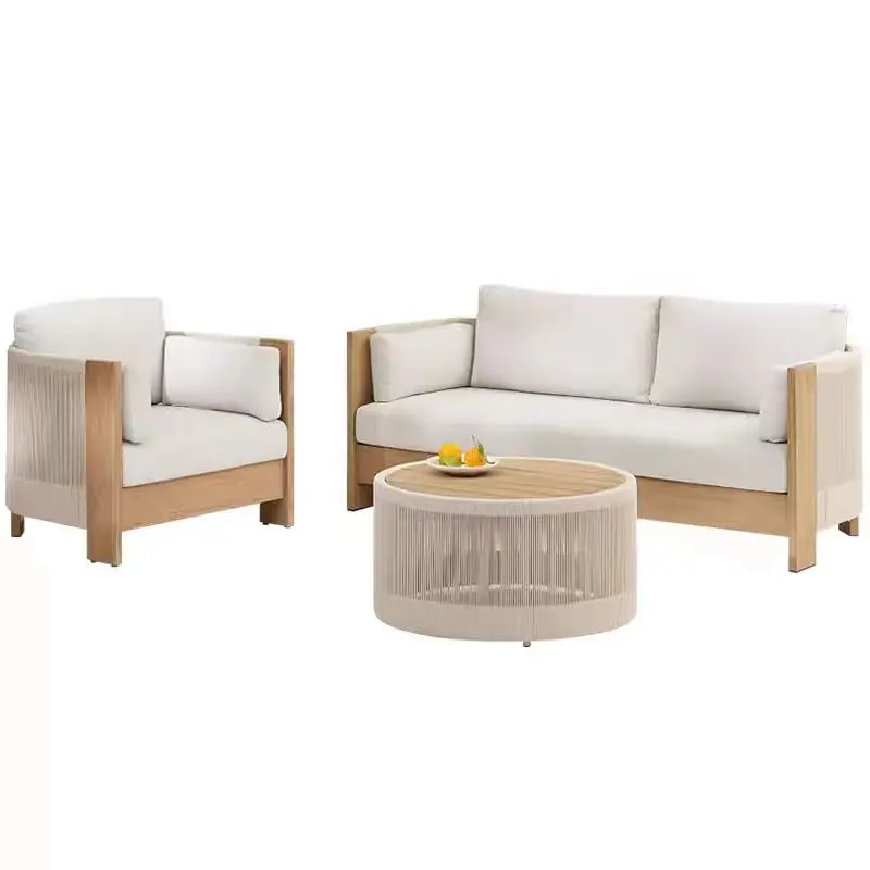 Modern luxury teak double outdoor sofa set, waterproof, rust-proof and environmentally friendly, suitable for gardens, terraces
Modern luxury teak double outdoor sofa set, waterproof, rust-proof and environmentally friendly, suitable for gardens, terraces