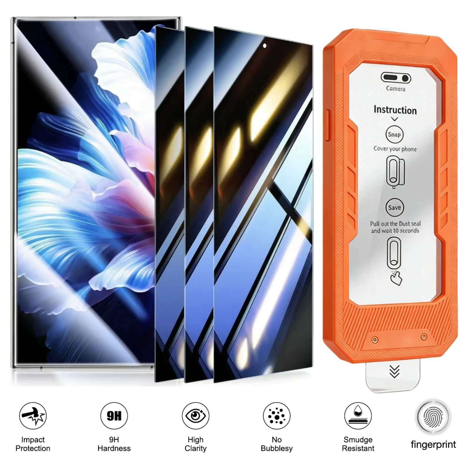 3Pcs For Galaxy S26 Ultra S25 Edge S24 Plus Anti-Spy Screen Protective Anti Peeping Tempered Glass Unlock Super Easy 9H Hardness
3Pcs For Galaxy S26 Ultra S25 Edge S24 Plus Anti-Spy Screen Protective Anti Peeping Tempered Glass Unlock Super Easy 9H Hardness