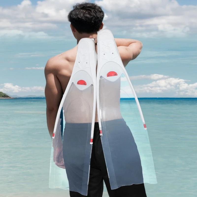 High Transparency PP Diving Fins for Snorkeling, Free Hunting Diving Fins, Flexible and Lightweight, Foldable At 90 Degrees
High Transparency PP Diving Fins for Snorkeling, Free Hunting Diving Fins, Flexible and Lightweight, Foldable At 90 Degrees