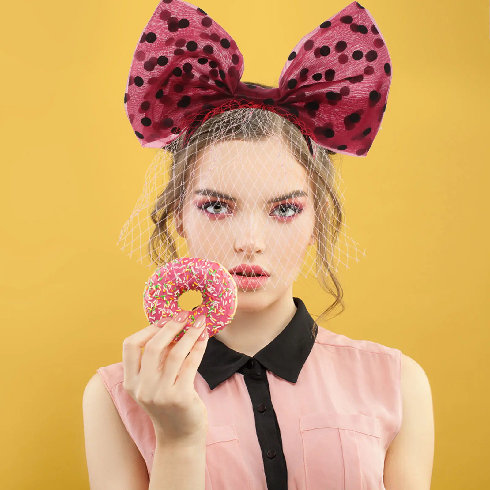 Bow Headband For Women Knotted Tulle Hair Accessory High Crown Design Wedding Party Wear Red Big Bow Vintage Turban Style
Bow Headband For Women Knotted Tulle Hair Accessory High Crown Design Wedding Party Wear Red Big Bow Vintage Turban Style