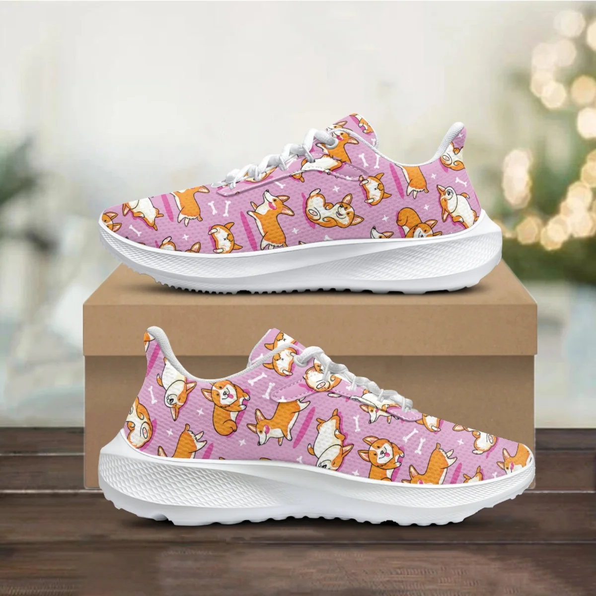 Lightweight Ladies Sports Shoes Cartoon Corgi Print Student Casual Flat Shoes Comfortable Non-slip Outdoor Running Sneakers New
Lightweight Ladies Sports Shoes Cartoon Corgi Print Student Casual Flat Shoes Comfortable Non-slip Outdoor Running Sneakers New