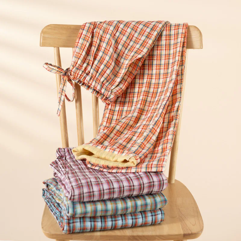 Весенне-осенние женские спальные штаны из 100% хлопка, одежда для сна больших размеров, брюки, одежда для сна, брюки, повседневные домашние брюки в клетку
Весенне-осенние женские спальные штаны из 100% хлопка, одежда для сна больших размеров, брюки, одежда для сна, брюки, повседневные домашние брюки в клетку