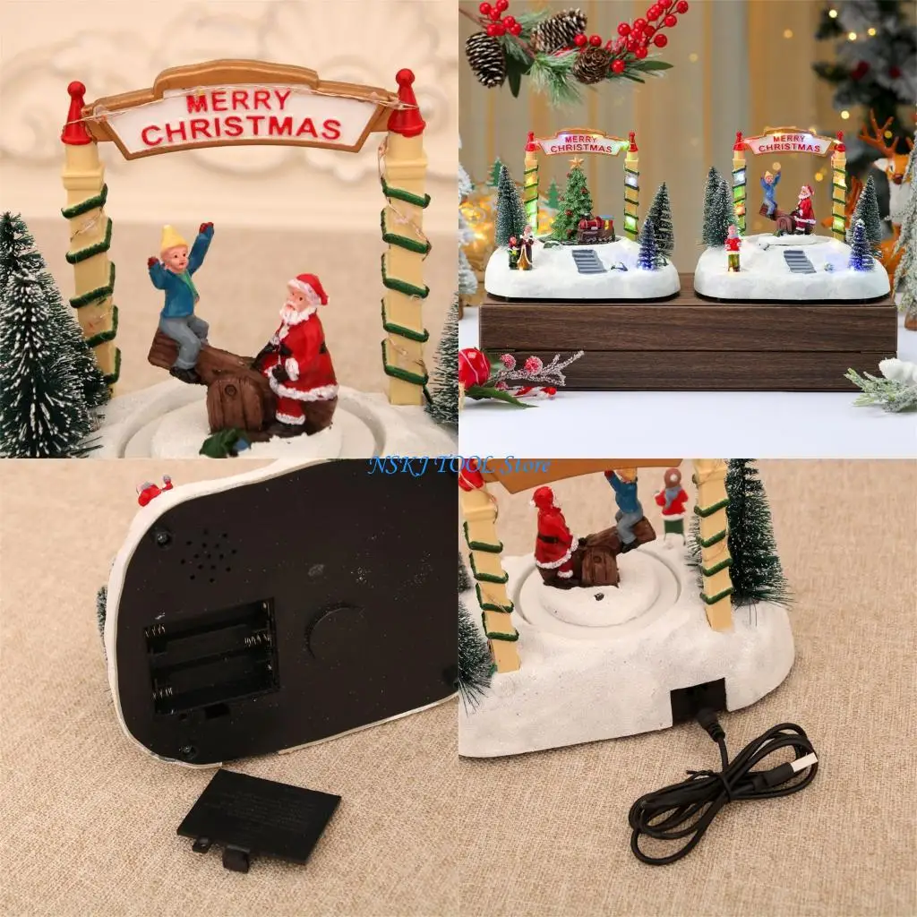 L8RC Modern Resin Craft Christmas Indoor Musical Rotating Centerpieces Music Box with Double Power Option and Durable Design
L8RC Modern Resin Craft Christmas Indoor Musical Rotating Centerpieces Music Box with Double Power Option and Durable Design