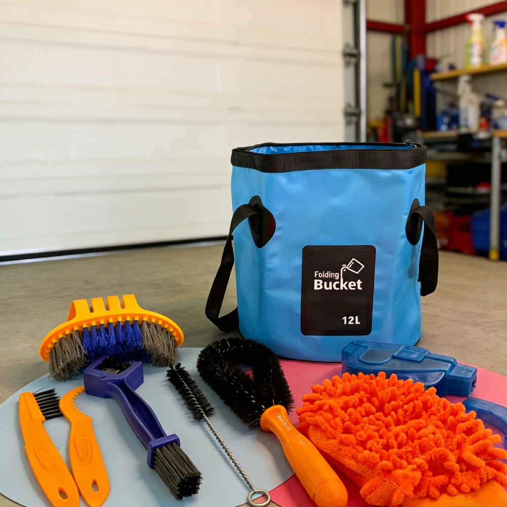 9PCS Bike Cleaning Kit Comprehensive Bicycle Maintenance Set with Chain Cleaners Sprocket Scrubbers and Brushes Foldable Bucket
9PCS Bike Cleaning Kit Comprehensive Bicycle Maintenance Set with Chain Cleaners Sprocket Scrubbers and Brushes Foldable Bucket