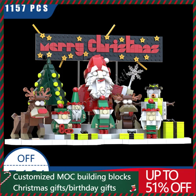 1157 PCS MOC Christmas Series Festive Decorations Model Building Block Brick Creative Assembly Educational Toy Gift For Children
1157 PCS MOC Christmas Series Festive Decorations Model Building Block Brick Creative Assembly Educational Toy Gift For Children