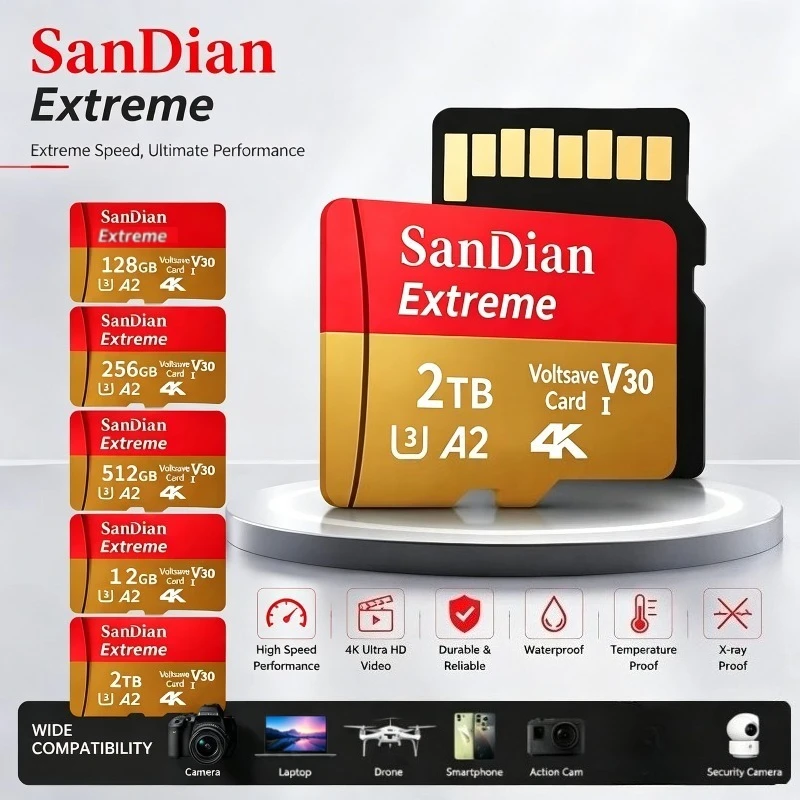 2026 New Original 1TB Micro TF/SD 128GB 256GB Card Memory Card Mini Memory Card Class10 For Camera/Phone/Drone
2026 New Original 1TB Micro TF/SD 128GB 256GB Card Memory Card Mini Memory Card Class10 For Camera/Phone/Drone