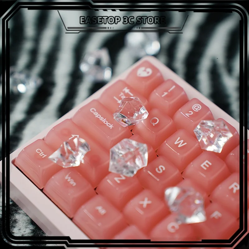 Pink Crystal Keycap Set Custom Matte Transparent 117keys Pc OEM Profile UV print characters Gaming Mechanical Keyboard KeyCap
Pink Crystal Keycap Set Custom Matte Transparent 117keys Pc OEM Profile UV print characters Gaming Mechanical Keyboard KeyCap
