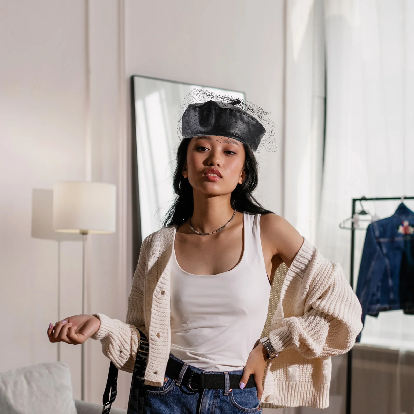 Vintage Beret Veil Classic French Beret Stylish Elegant Hat Women Outing Dating Party Berets for Women
Vintage Beret Veil Classic French Beret Stylish Elegant Hat Women Outing Dating Party Berets for Women