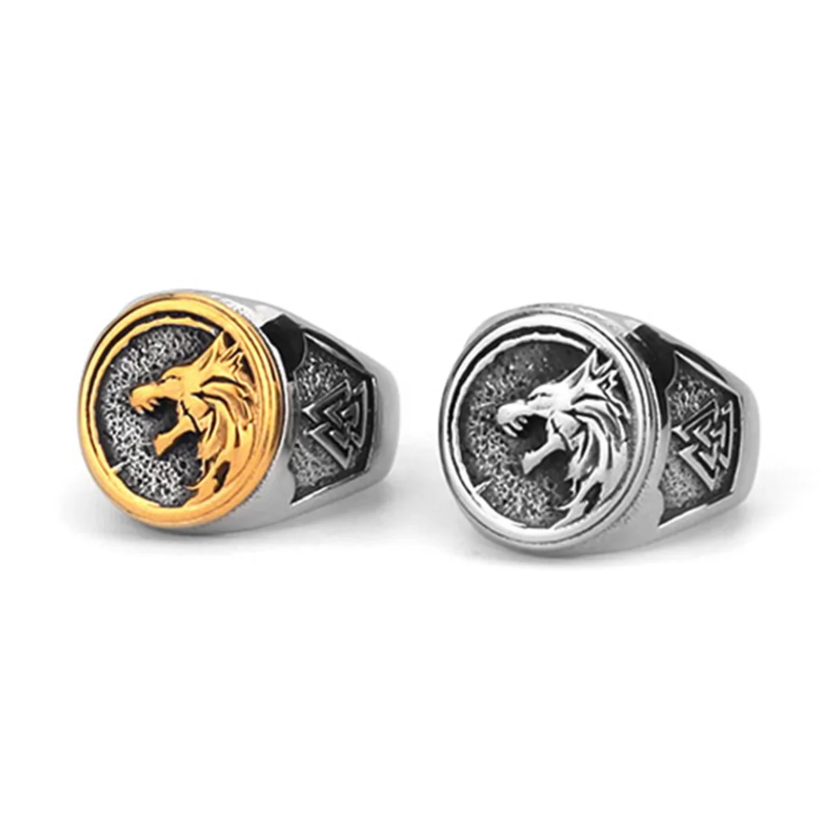 Viking Wolf Head, Stainless Steel Men's Rings Size 7-13
Viking Wolf Head, Stainless Steel Men's Rings Size 7-13