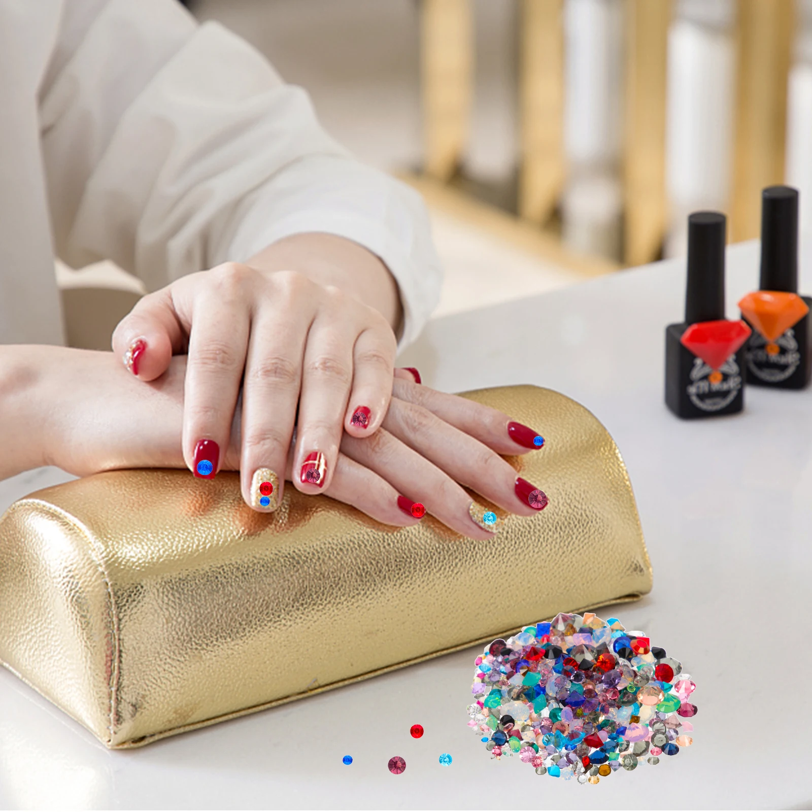 Bag Colorful Pointed Back Glass Diamonds Rhinestones Crystals Nail Jewelry Nail Salon Supplies Manicure Decoration
Bag Colorful Pointed Back Glass Diamonds Rhinestones Crystals Nail Jewelry Nail Salon Supplies Manicure Decoration