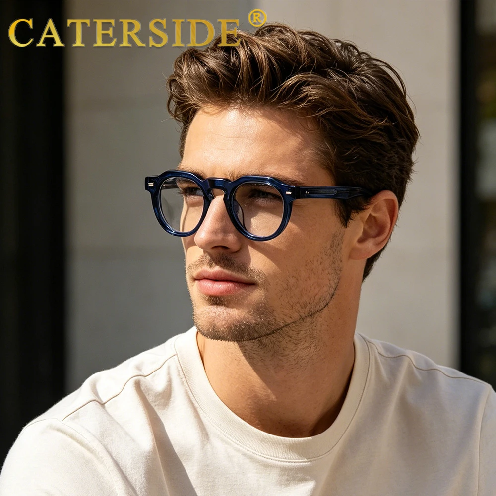 CATERSIDE New Retro Men's Flat Mirror Premium Acetate Round Thick Frame Glasses Frame Women's Business Leisure Fashion Glasses
CATERSIDE New Retro Men's Flat Mirror Premium Acetate Round Thick Frame Glasses Frame Women's Business Leisure Fashion Glasses