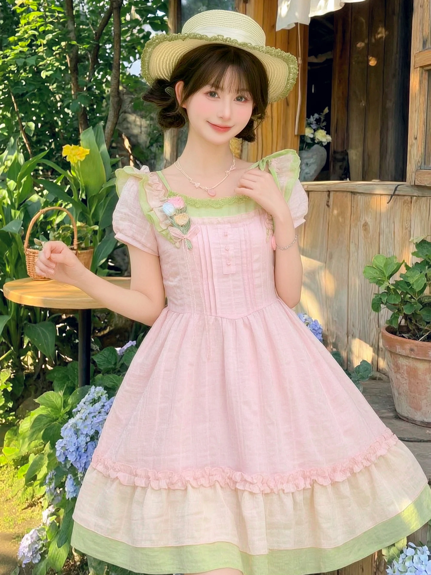 Tulip Design Bubble Sleeve Midi Dress Women's New 2026 Color Block Summer Dress Sweet Style High Waist Gauze Fabric A-Line Skirt
Tulip Design Bubble Sleeve Midi Dress Women's New 2026 Color Block Summer Dress Sweet Style High Waist Gauze Fabric A-Line Skirt