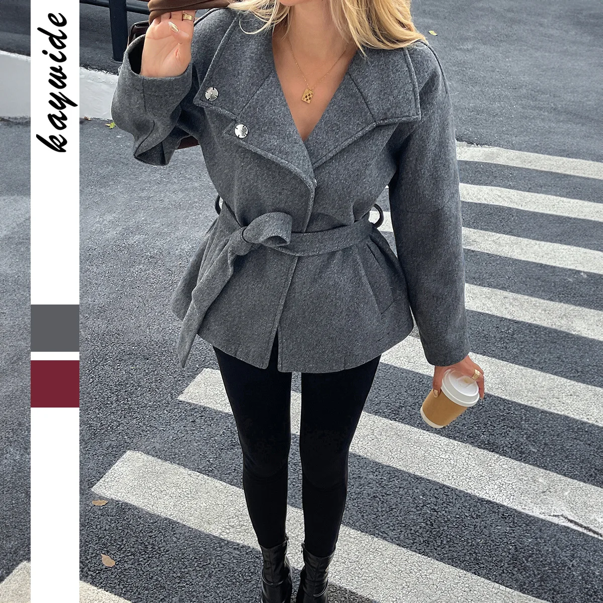 Women's Short Coat French Resort Style Tie-Front Long Sleeve Jacket Solid Color Lapel Collar 2025 Autumn Winter Women's Clothes
Women's Short Coat French Resort Style Tie-Front Long Sleeve Jacket Solid Color Lapel Collar 2025 Autumn Winter Women's Clothes