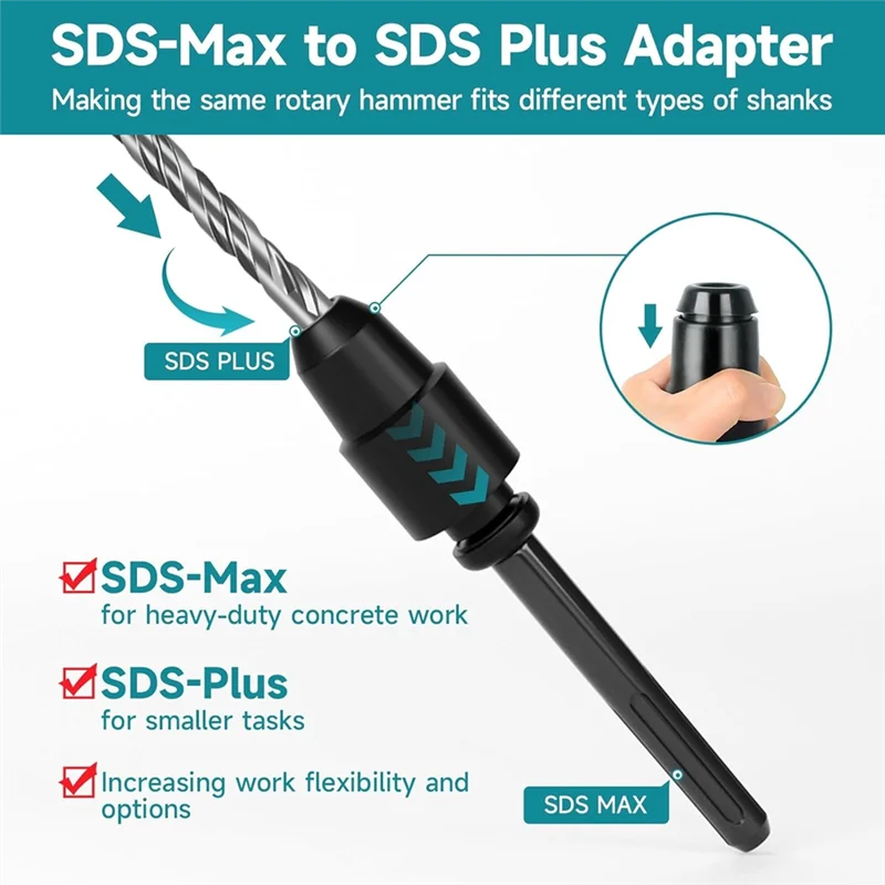 ABVA-Adaptor Chuck Drill Converter Shank SDS Max To SDS Plus Quick Tools For Rotary Hammer
ABVA-Adaptor Chuck Drill Converter Shank SDS Max To SDS Plus Quick Tools For Rotary Hammer