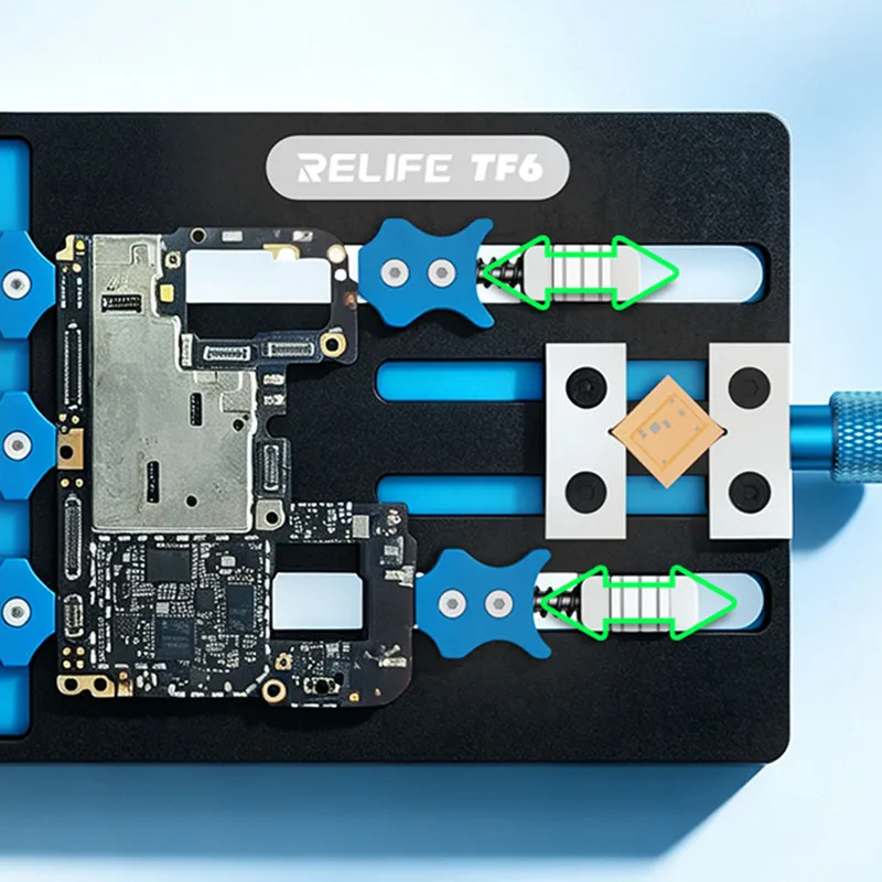 RELIFE TF6 Dual Clamps Without Repeater Motherboard Holder for Phone Repair Compatible with Irregular and Double Layer Boards
RELIFE TF6 Dual Clamps Without Repeater Motherboard Holder for Phone Repair Compatible with Irregular and Double Layer Boards