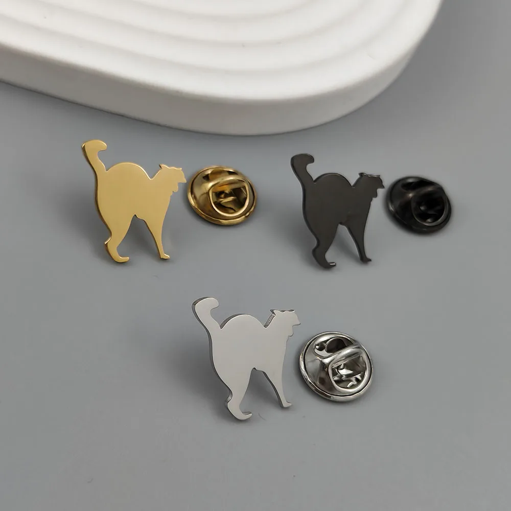 Metal stud brooch. Stress-reduced cat stainless steel brooch, universal badge emblem, exquisite and compact gift
Metal stud brooch. Stress-reduced cat stainless steel brooch, universal badge emblem, exquisite and compact gift