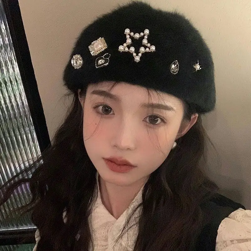 Модная шляпа художника в британском стиле с хрустальным шармом, плюшевые украшения со стразами, модная теплая шапка, берет, модная шляпа художника
Модная шляпа художника в британском стиле с хрустальным шармом, плюшевые украшения со стразами, модная теплая шапка, берет, модная шляпа художника