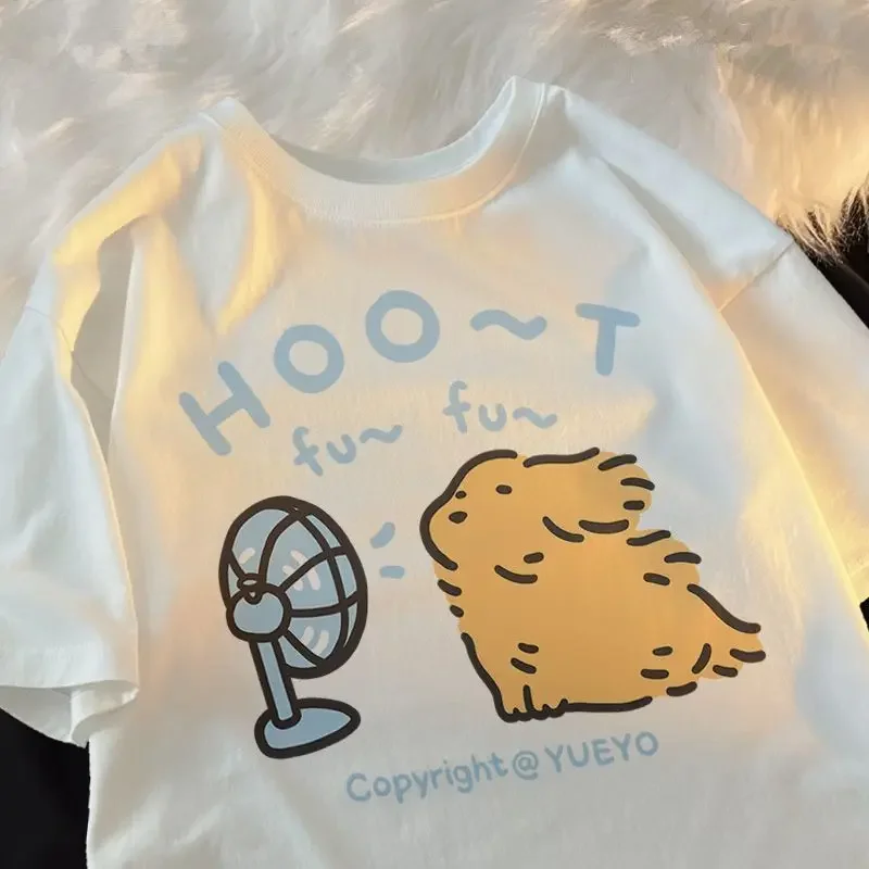 Japanese Cute Hairdry Golden Dog Short Sleeve T-shirt with Fun Printing for Men and WomenSummer Loose and Versatile Half Sleeves
Japanese Cute Hairdry Golden Dog Short Sleeve T-shirt with Fun Printing for Men and WomenSummer Loose and Versatile Half Sleeves