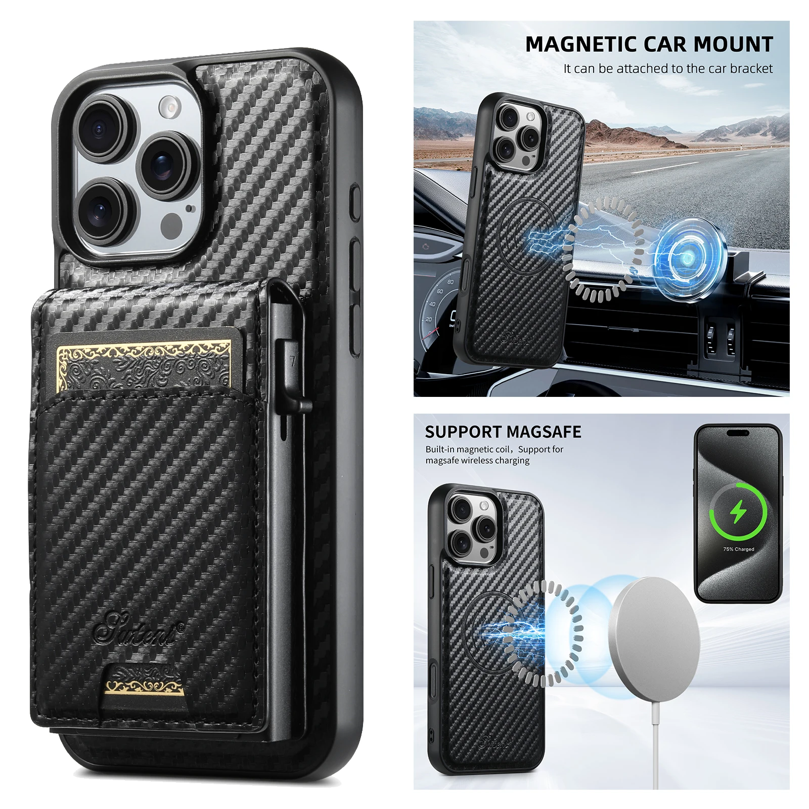 For iPhone 17 Air/16/15/14/12/13 Promax Plus all-inclusive TPU magnetic card holder for inserting leather mobile phone cases
For iPhone 17 Air/16/15/14/12/13 Promax Plus all-inclusive TPU magnetic card holder for inserting leather mobile phone cases