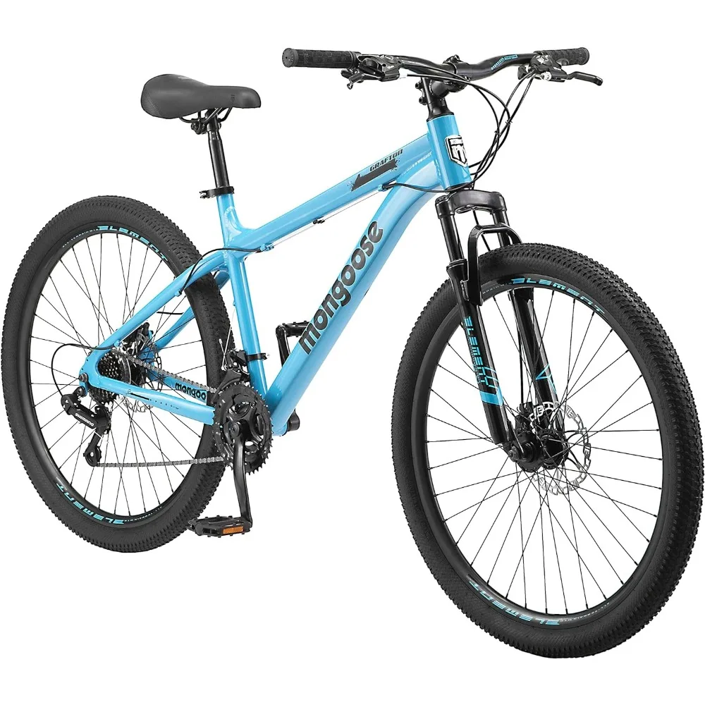 Grafton Adult Mountain Bike, Hardtail, 21-Speed Drivetrain, 17-Inch Aluminum Frame, 26-27.5-Inch Wheels
Grafton Adult Mountain Bike, Hardtail, 21-Speed Drivetrain, 17-Inch Aluminum Frame, 26-27.5-Inch Wheels