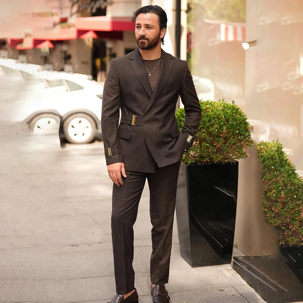 Formal Brown Men's Suits High Quality Single Breasted Notch Laepl Slim Fit 2 Piece Jacket Pant Smart Casual Balzer Costume Homme
Formal Brown Men's Suits High Quality Single Breasted Notch Laepl Slim Fit 2 Piece Jacket Pant Smart Casual Balzer Costume Homme