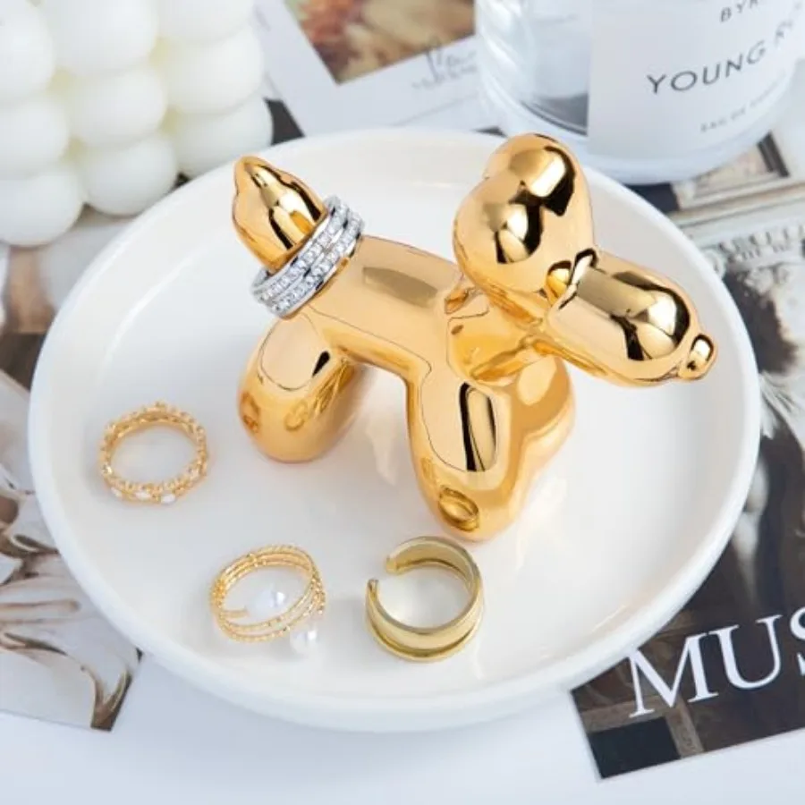 Ceramic Jewelry Tray - Decorative Ring Holder Dish Key Tray Cute Jewelry Plate Trinket for Earrings, Necklaces, Women, Home Dec
Ceramic Jewelry Tray - Decorative Ring Holder Dish Key Tray Cute Jewelry Plate Trinket for Earrings, Necklaces, Women, Home Dec