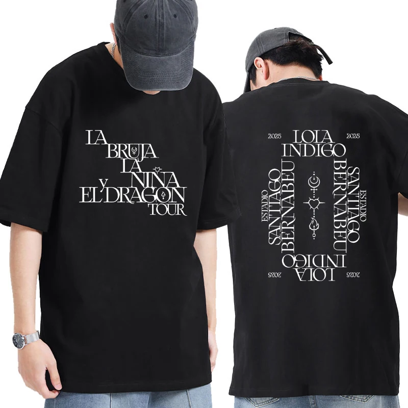 Lola Indigo 2025 Tour printed short sleeve T-shirts Men Women Fashion Casual Cotton T shirt Oversized Streetwear Tops Unisex
Lola Indigo 2025 Tour printed short sleeve T-shirts Men Women Fashion Casual Cotton T shirt Oversized Streetwear Tops Unisex