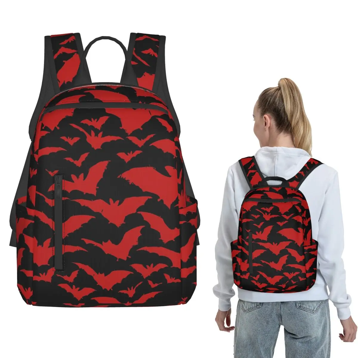 Red Horror Bat On Dark Backpack Large Capacity Boys Girls BookBag School Bag Shoulder Bags for Men Women
Red Horror Bat On Dark Backpack Large Capacity Boys Girls BookBag School Bag Shoulder Bags for Men Women