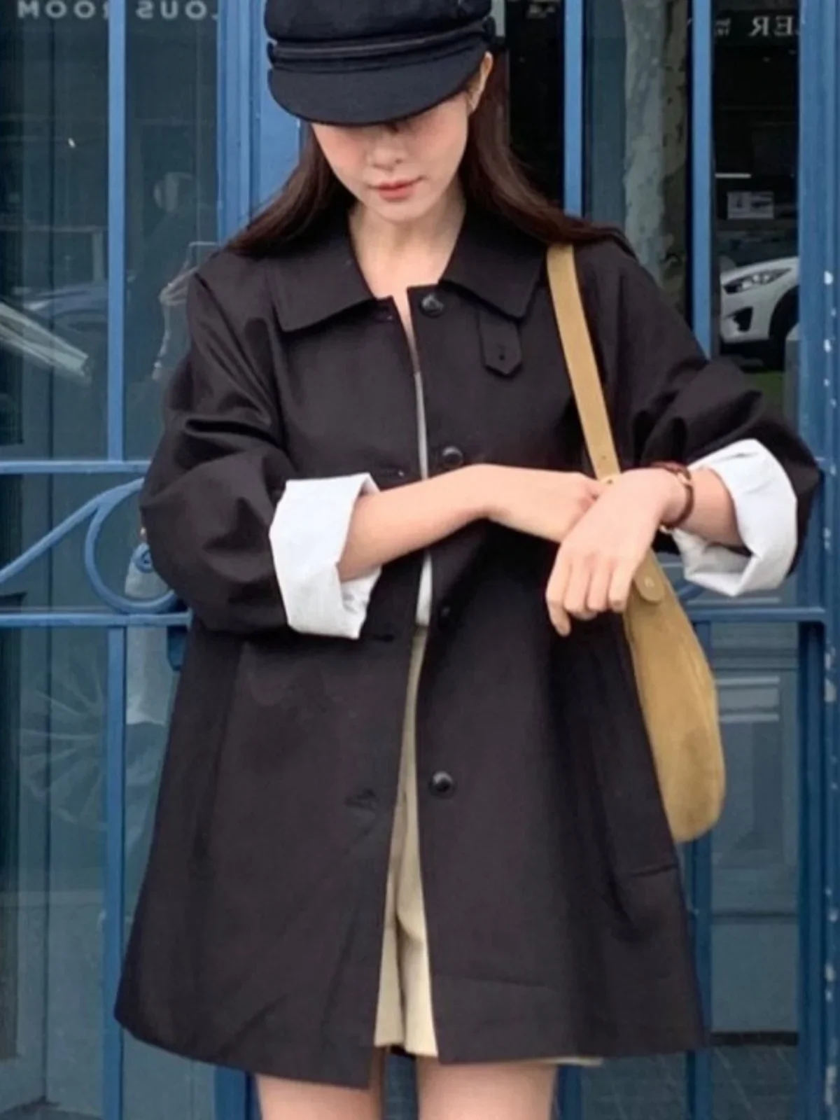 Retro Sle Women's Long Sleeve Coat Spring Outfit Loose Design Sense Midi Outerwear Top Comfortable Korean Version Commute
Retro Sle Women's Long Sleeve Coat Spring Outfit Loose Design Sense Midi Outerwear Top Comfortable Korean Version Commute