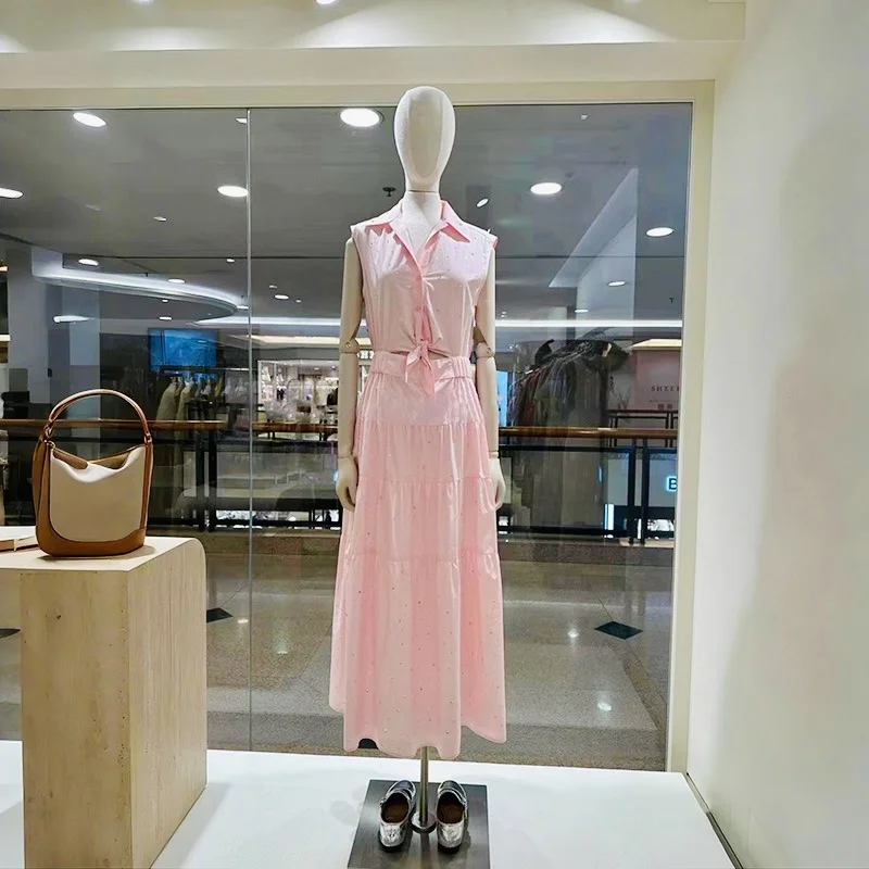 Stunning Window Display French Style Long Dress Elastic Waist Pink Sequin Skirt High Waist Cotton Summer A-Line Dress
Stunning Window Display French Style Long Dress Elastic Waist Pink Sequin Skirt High Waist Cotton Summer A-Line Dress