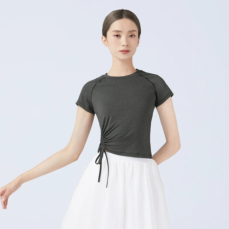 Dance Tops for Woman Big Girls Side Drawstring Ballet Dance Training T-shirt Short Sleeve Shirts Adults Yoga Tops
Dance Tops for Woman Big Girls Side Drawstring Ballet Dance Training T-shirt Short Sleeve Shirts Adults Yoga Tops