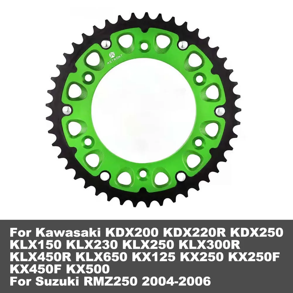 For Kawasaki KDX200/220R/250 KLX150/230/250/300R/450R/650 KX125/250/250F/450F/500 Motorcycle Chain Rear Gear For Suzuki RMZ250
For Kawasaki KDX200/220R/250 KLX150/230/250/300R/450R/650 KX125/250/250F/450F/500 Motorcycle Chain Rear Gear For Suzuki RMZ250
