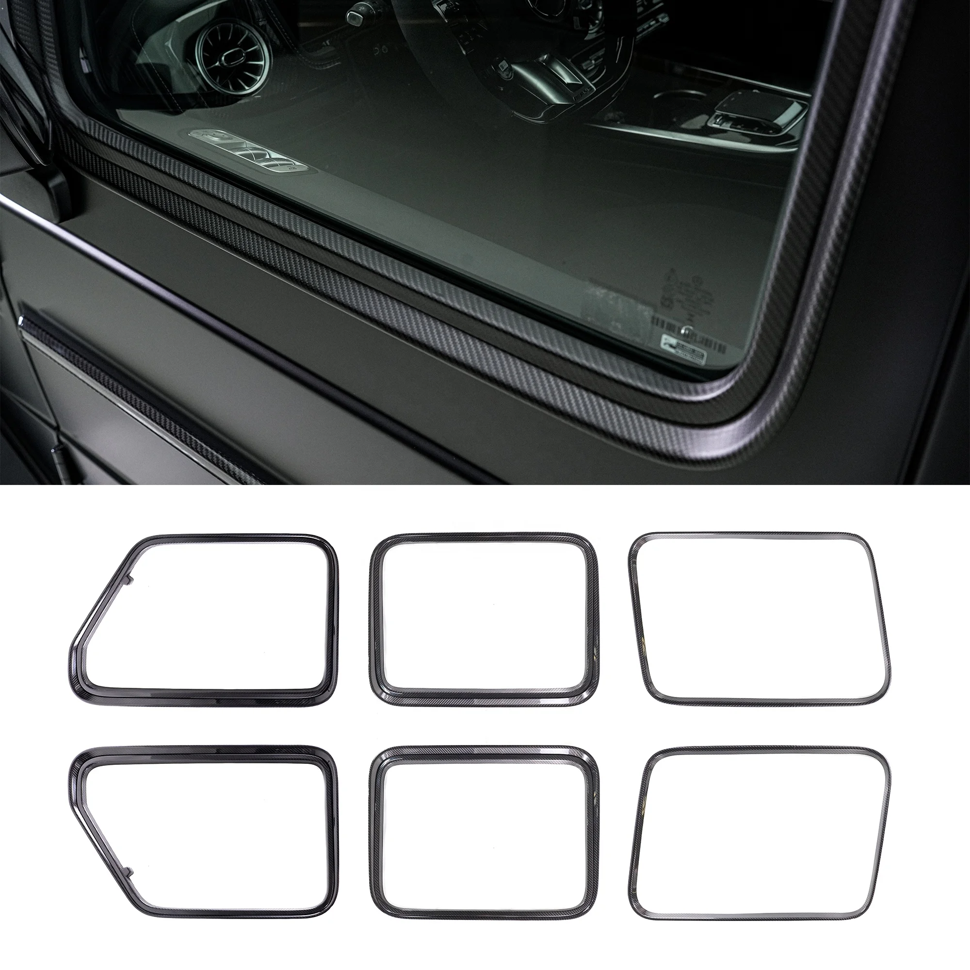 For W465 Decorative Door Window Frame Dry Carbon Material Sticker Car Accessories G63 G500 G450D Auto Parts
For W465 Decorative Door Window Frame Dry Carbon Material Sticker Car Accessories G63 G500 G450D Auto Parts