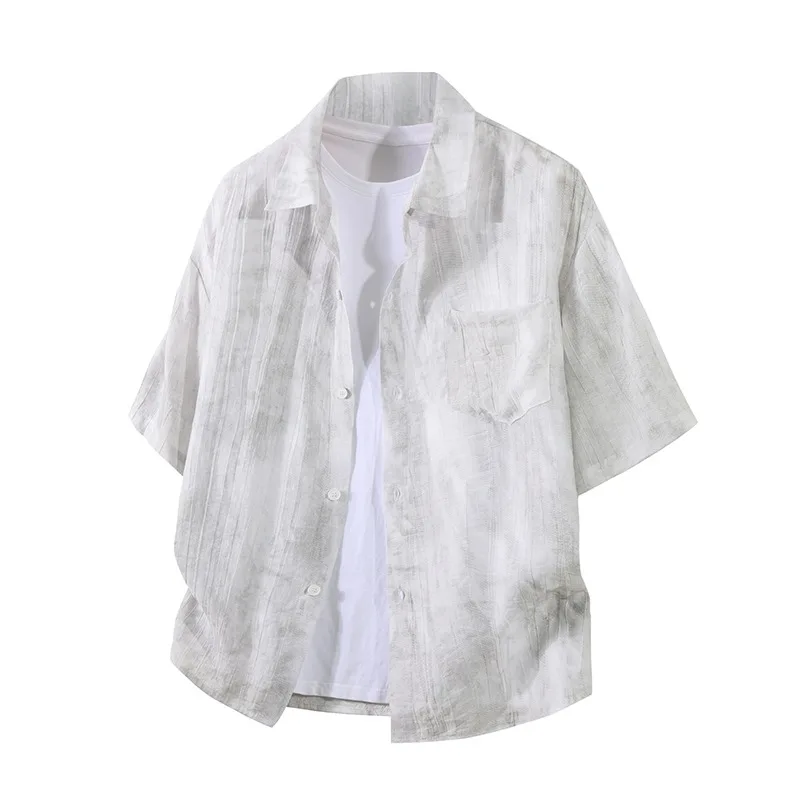 Men's Brown Tie Dye Short Sleeve Button Down Shirt Oversized Casual Summer Shirt with Chest Pocket for Streetwear
Men's Brown Tie Dye Short Sleeve Button Down Shirt Oversized Casual Summer Shirt with Chest Pocket for Streetwear