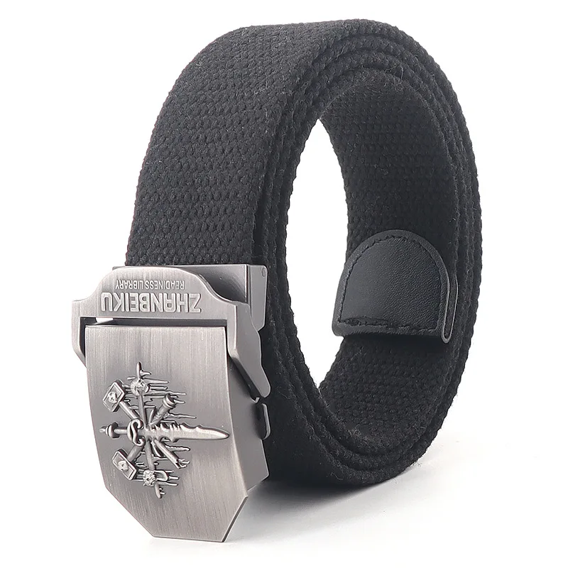 Unisex Adjustable Automatic Jeans Belt with Western Skull Buckle in Multiple Colors And Lengths Fashionable Canvas Accessory
Unisex Adjustable Automatic Jeans Belt with Western Skull Buckle in Multiple Colors And Lengths Fashionable Canvas Accessory