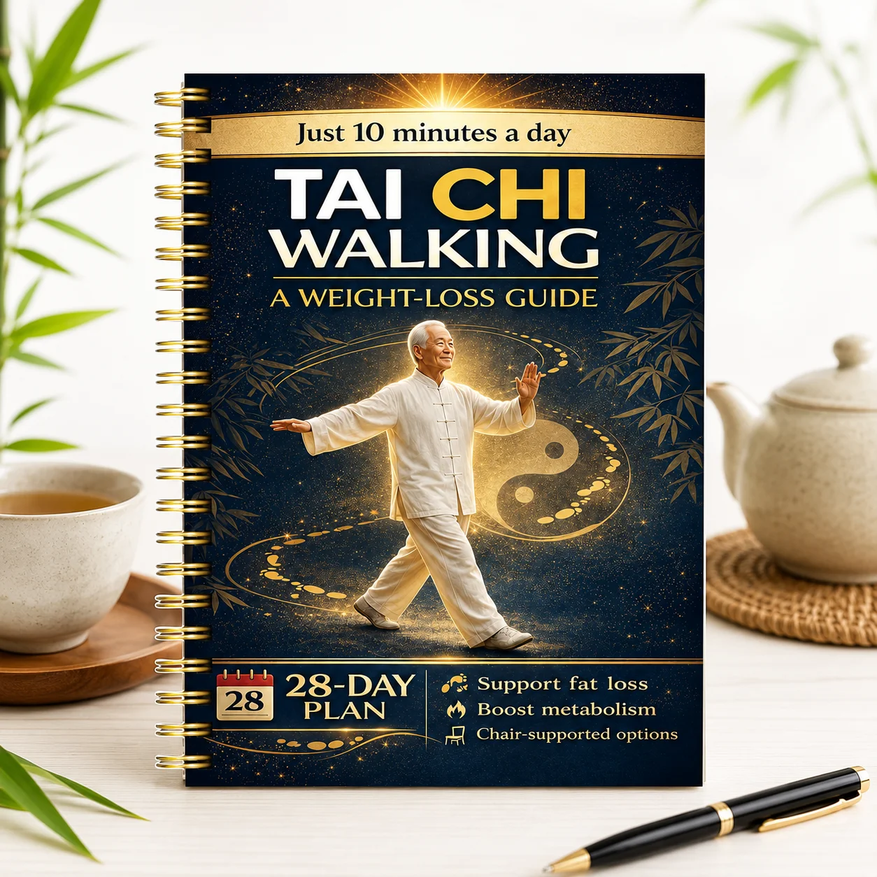 Tai Chi Walking Weight Loss Guide, 28-Day Plan with Chair-Supported Exercises and Gentle Fitness Routines for Seniors
Tai Chi Walking Weight Loss Guide, 28-Day Plan with Chair-Supported Exercises and Gentle Fitness Routines for Seniors