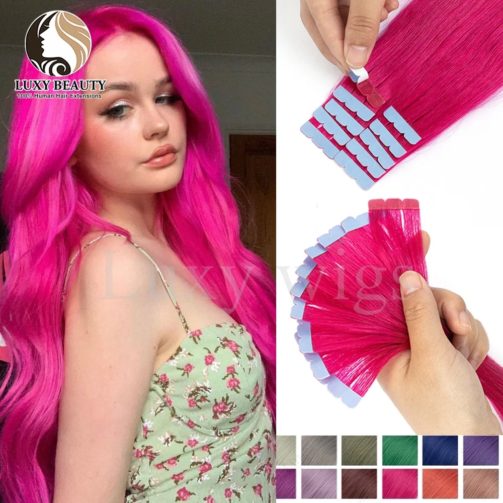 Colored Pink Mini Tape in Human Hair Extensions Invisible Seamless Tape in Hair 10pcs Pink Red Green Purple Blue Mini Tape Hair
Colored Pink Mini Tape in Human Hair Extensions Invisible Seamless Tape in Hair 10pcs Pink Red Green Purple Blue Mini Tape Hair