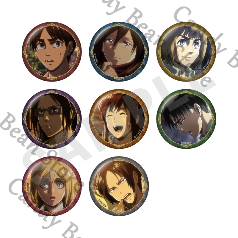 Official Anime Attack on Titan Hange Zoe Levi Ackerman Eren Jaeger Cosplay TV Scene Badge Emblem Cartoon Brooch Breastpin Adorn
Official Anime Attack on Titan Hange Zoe Levi Ackerman Eren Jaeger Cosplay TV Scene Badge Emblem Cartoon Brooch Breastpin Adorn