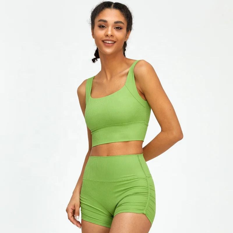 Women Comfort Soft Compression Stretchy Ribbed Running Shorts And Bra Set Summer Solid Color With Push Up Outdoor Sports YogaSet
Women Comfort Soft Compression Stretchy Ribbed Running Shorts And Bra Set Summer Solid Color With Push Up Outdoor Sports YogaSet
